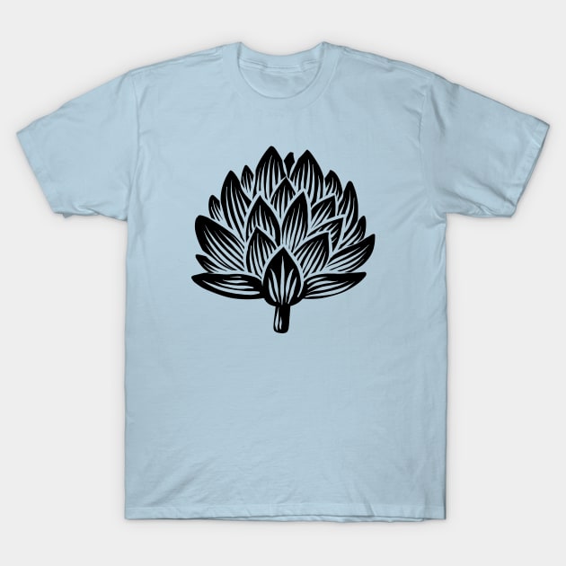 Artichoke Black T-Shirt by Rebelform